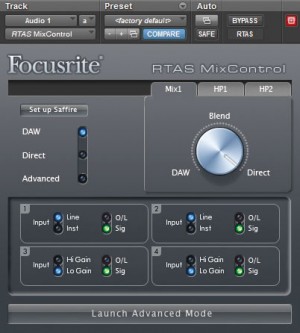 Focusrite RTAS-MixControl-Plug-in für Pro Tools 9