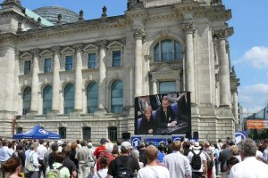 Public Viewing zur Wahl des Bundespräsidenten