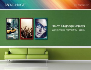 Multicolor-Digital-Signage-Displays von DV Signage