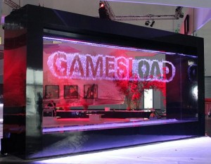 Watershow.de installiert Wasserwand auf der Gamescom 2012