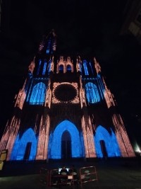 Strasbourg Cathedral lit with Chauvet