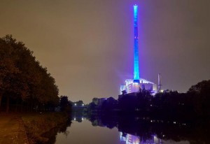 DTS Delta 12 Full-Colour-RGBW beleuchten Heizkraftwerk-Schornstein