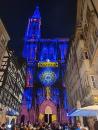 Strasbourg Cathedral lit with Chauvet