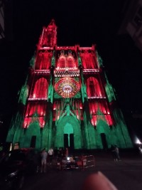 Strasbourg Cathedral lit with Chauvet