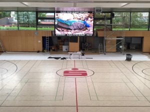 Heimspielstätte der Sportfreunde Loxten mit LEDcon-LED-Display ausgestattet