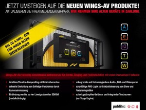 Publitec nimmt Medienserver für aktuelle AV-Stumpfl Wings-Produkte in Zahlung