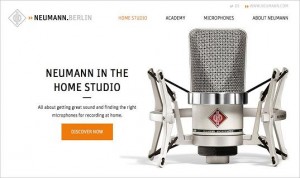 Neumann geht mit Home Studio Microsite online
