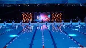 Fusion FS20 von GLP beleuchten Austragungsort der International Swimming League in Budapest