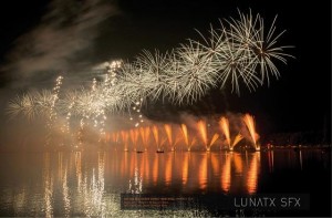 Lunatx-Pyroshow am Tag der Deutschen Einheit